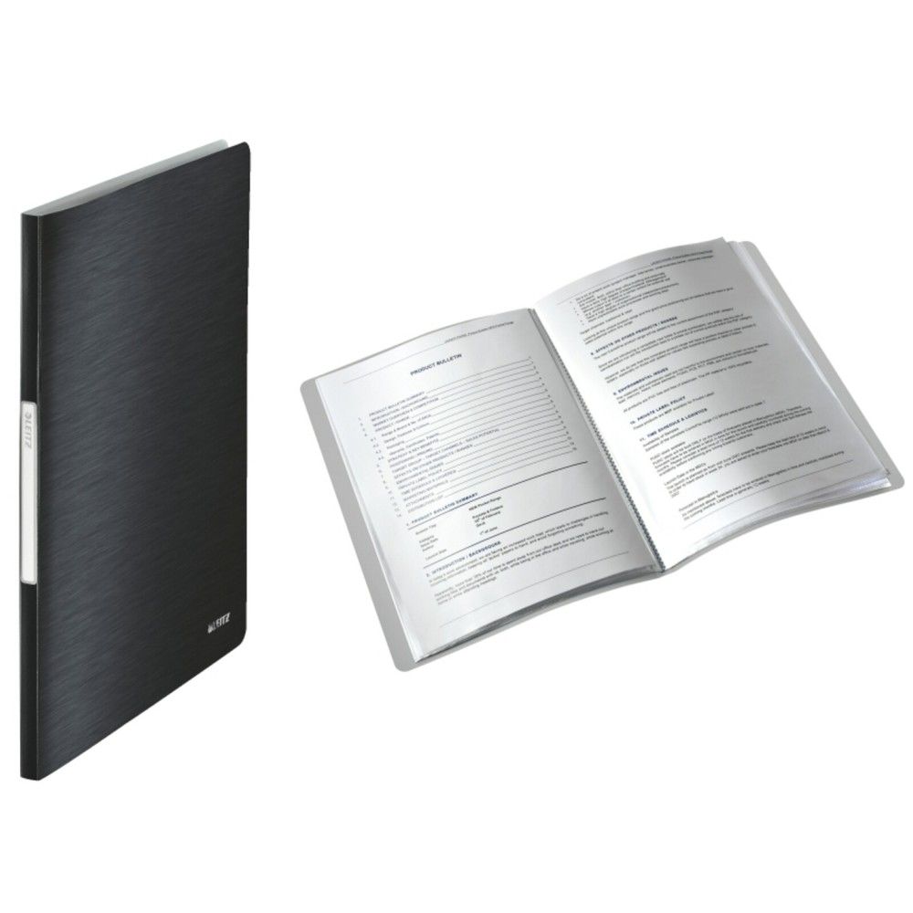 MAPA PREZENTARE 20 FOLII NEGRU-SATIN STYLE LEITZ_1