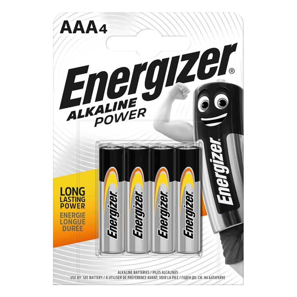 Baterii alkaline AAA, LR03, 4 buc/set, Energizer_1