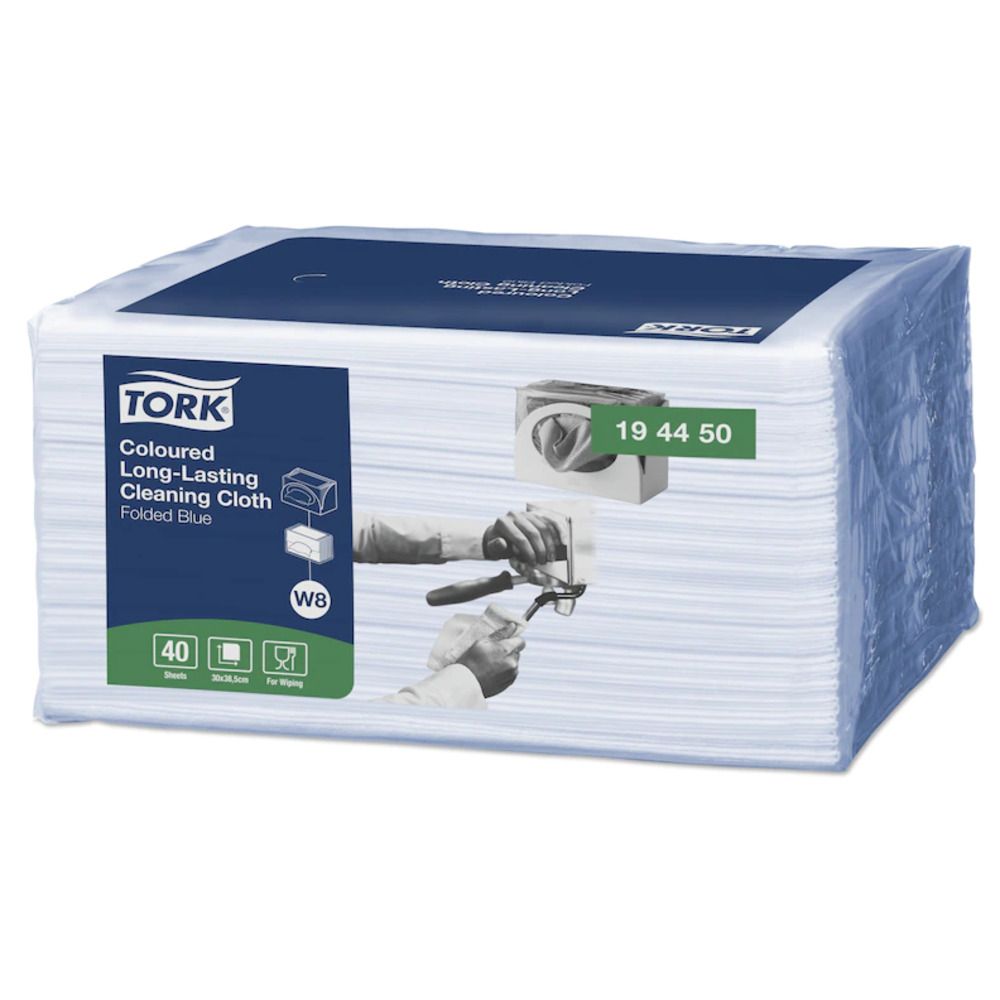 Laveta pentru curatare Tork 1 strat albastru,40buc/set, 8 seturi/bax_1